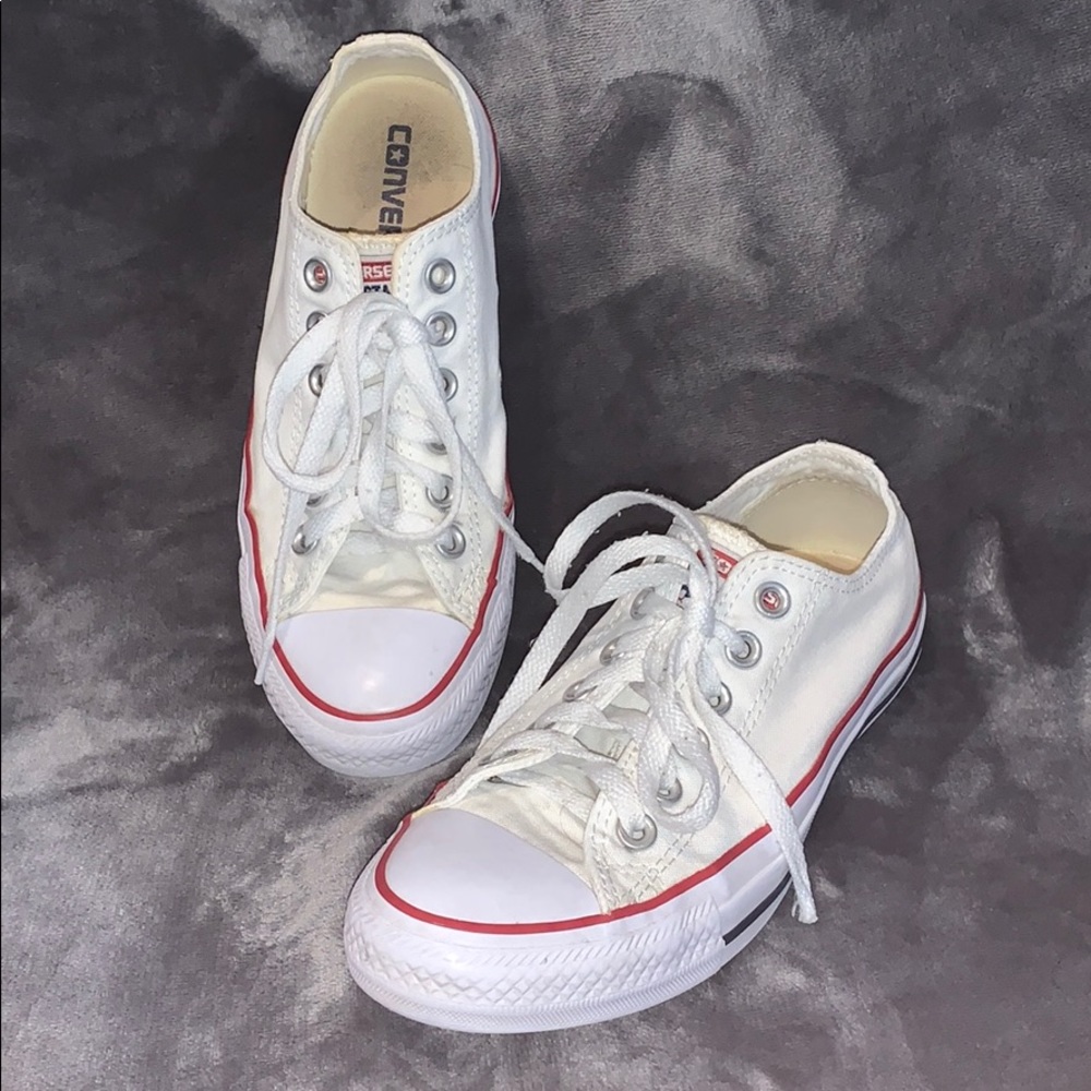 White low top Converse